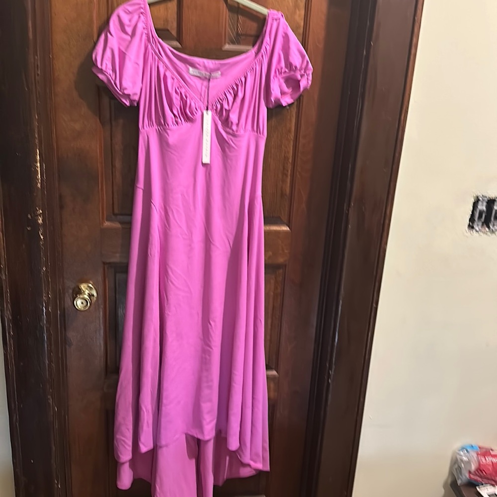 Pink Women's Scoop-Neck Midi Dress - Brand: